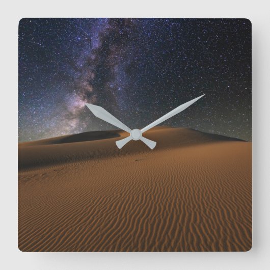 Deserts | Gobi Desert, Mongolia Quadratische Wanduhr (Vorderseite)