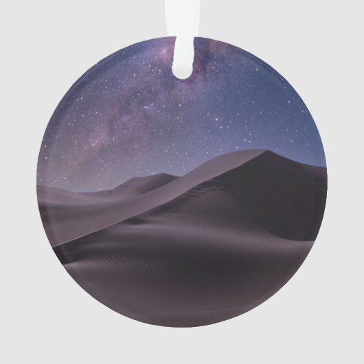 Deserts | Milky Way Starry Sky Sand Dune Dubai Ornament (Rückseite)