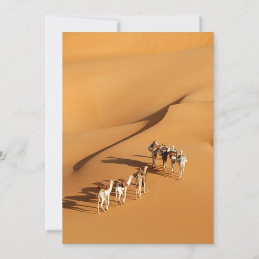 Deserts | Tuareg Walk with Camels Dankeskarte (Vorderseite)