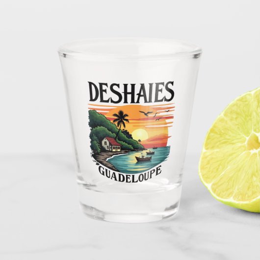 DESHAIES GUADELOUPE SCHNAPSGLAS (Vorderseite)