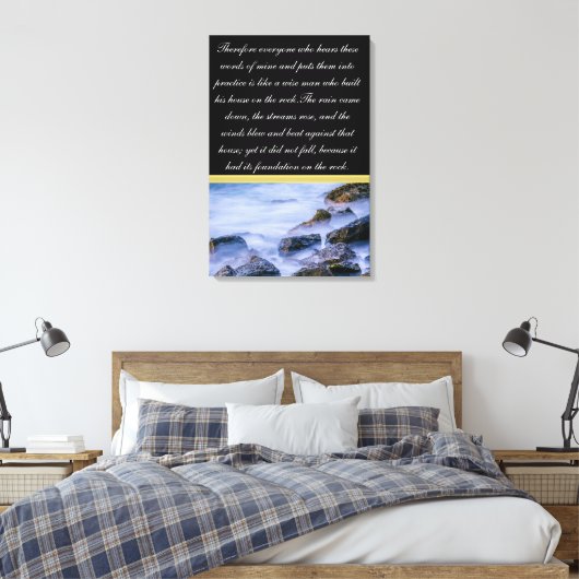 Deshalb alle, die diese Worte hören Leinwanddruck (Insitu (Schlafzimmer))