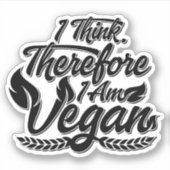 Deshalb bin ich Vegan Aufkleber (Vorderseite)