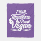 Deshalb bin ich Vegan Fleecedecke (Vorderseite)