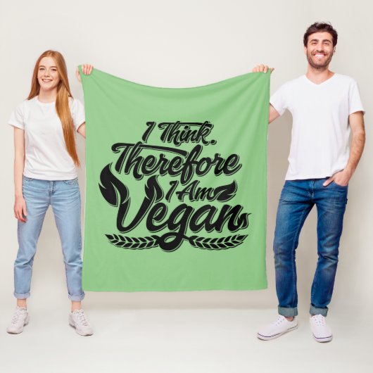 Deshalb bin ich Vegan Fleecedecke (Beispiel)