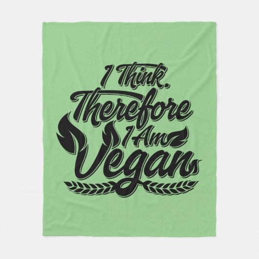 Deshalb bin ich Vegan Fleecedecke (Vorderseite)