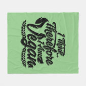 Deshalb bin ich Vegan Fleecedecke (Vorderseite (Horizontal))