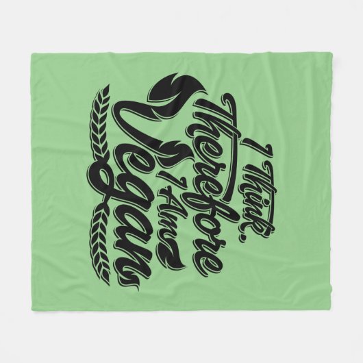 Deshalb bin ich Vegan Fleecedecke (Vorderseite (Horizontal))
