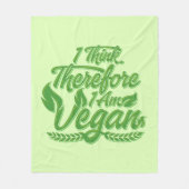 Deshalb bin ich Vegan Fleecedecke (Vorderseite)