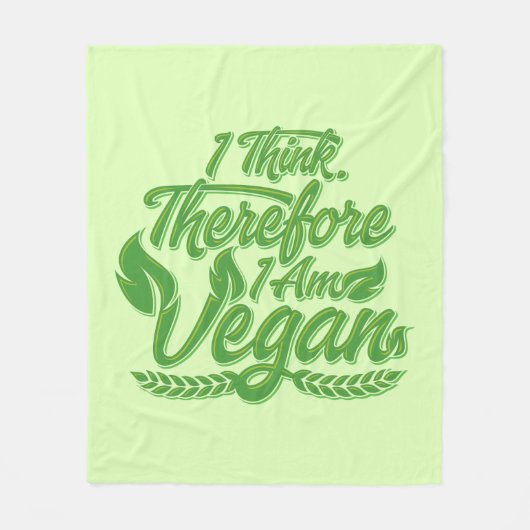 Deshalb bin ich Vegan Fleecedecke (Vorderseite)