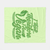 Deshalb bin ich Vegan Fleecedecke (Vorderseite (Horizontal))