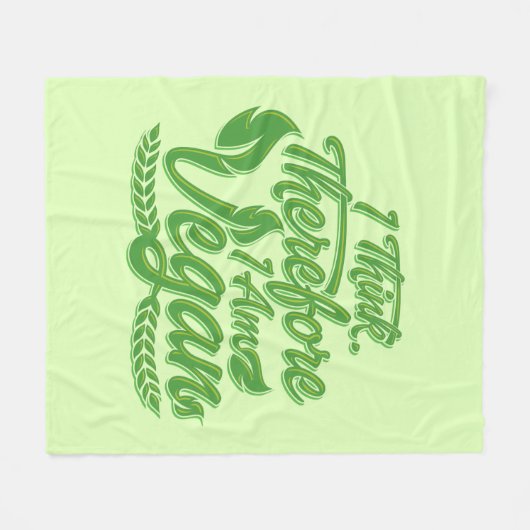 Deshalb bin ich Vegan Fleecedecke (Vorderseite (Horizontal))
