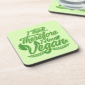 Deshalb bin ich Vegan Getränkeuntersetzer (Linke Seite)