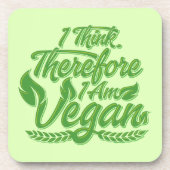Deshalb bin ich Vegan Getränkeuntersetzer (Vorderseite)