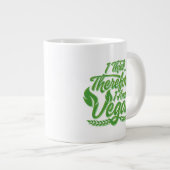 Deshalb bin ich Vegan Jumbo-Tasse (Vorderseite Rechts)
