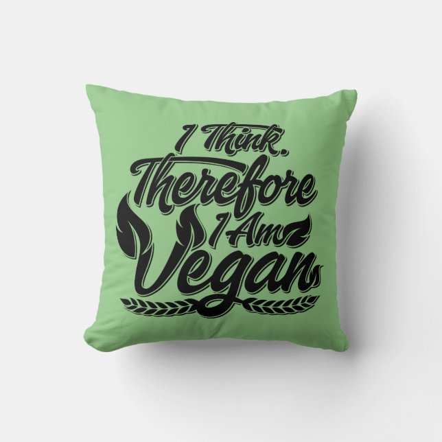 Deshalb bin ich Vegan Kissen (Vorderseite)