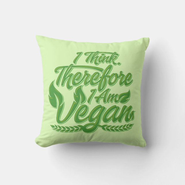 Deshalb bin ich Vegan Kissen (Vorderseite)