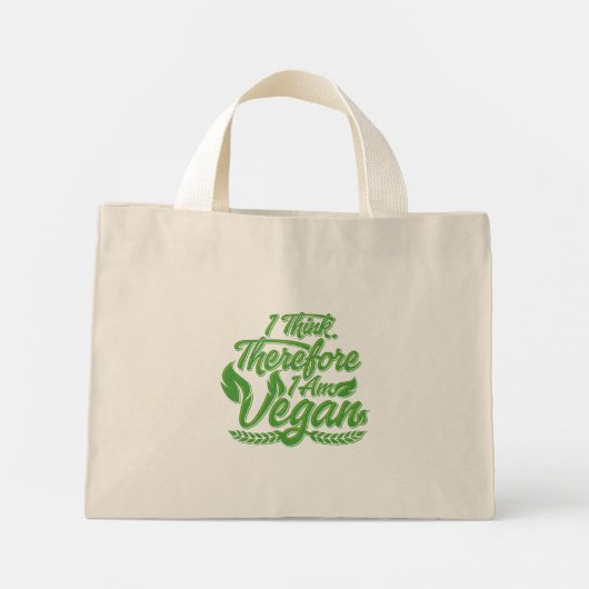 Deshalb bin ich Vegan Mini Stoffbeutel (Rückseite)