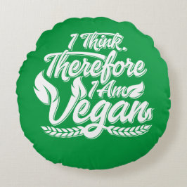 Deshalb bin ich Vegan Rundes Kissen