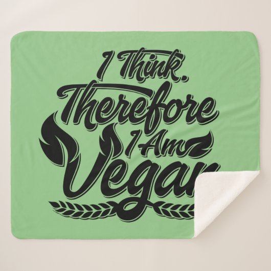 Deshalb bin ich Vegan Sherpadecke (Vorderseite (Horizontal))