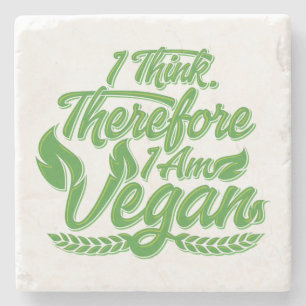 Deshalb bin ich Vegan Steinuntersetzer