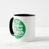 Deshalb bin ich Vegan Tasse (Vorderseite Links)
