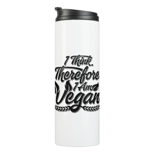 Deshalb bin ich Vegan Thermosbecher (Nach rechts gedreht)