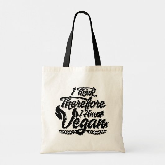 Deshalb bin ich Vegan Tragetasche (Rückseite)