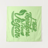 Deshalb bin ich Vegan Wandteppich (Vorderseite (Horizontal))