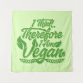 Deshalb bin ich Vegan Wandteppich (Vorderseite)