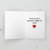 DESHALB "DENKE ICH IMMER" AN ****YOU**** KARTE (Innenseite)