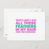 Deshalb habe ich all diese Federn in meinem Haar G Postkarte (Vorne/Hinten)