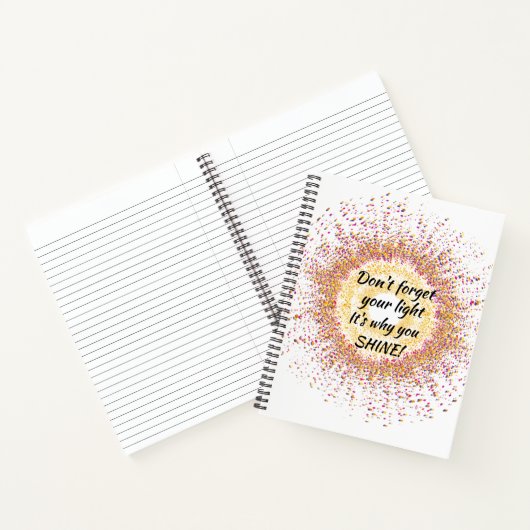 Deshalb SHINE Confetti Notizblock (Innenseite)