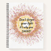 Deshalb SHINE Confetti Notizblock (Vorderseite)