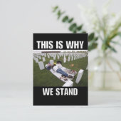 DESHALB STEHEN WIR. POSTKARTE (Stehend Vorderseite)