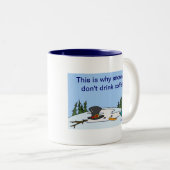 Deshalb trinken Schneemänner nicht Kaffee! Zweifarbige Tasse (VorderseiteRechts)