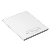 Deshalb verlasse du immer eine Notiz, die verhafte Notizblock (angewinkelt)