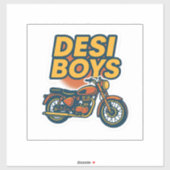 Desi Boys Classic Bike Sticker (Blatt)