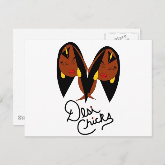 Desi Chick Inspiriert Elemente Postkarte (Vorne/Hinten)