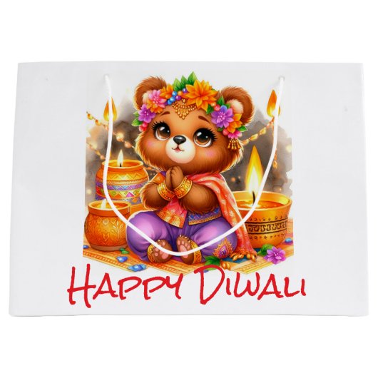 Desi Festival Style Große Geschenktüte (Vorderseite)