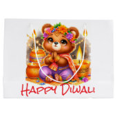 Desi Festival Style Große Geschenktüte (Rückseite)