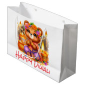 Desi Festival Style Große Geschenktüte (Vorderseite Schrägansicht)