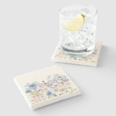 Desi Floral Steinuntersetzer (Seitenansicht)