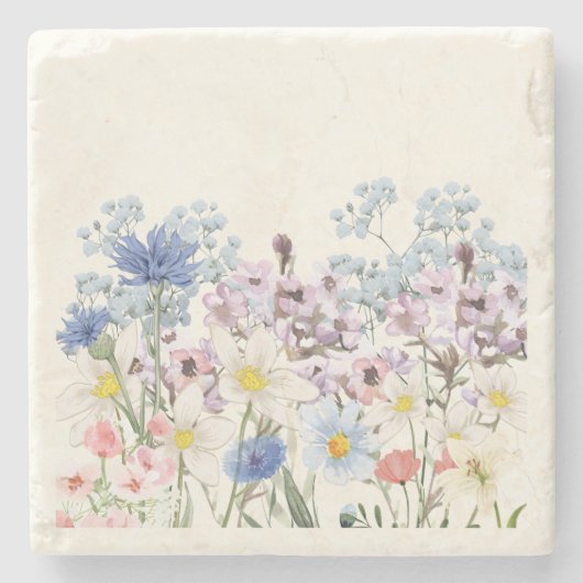 Desi Floral Steinuntersetzer (Vorderseite)