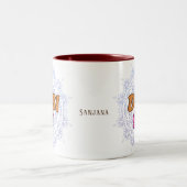 Desi Girl Chakra Name Zweifarbige Tasse (Mittel)