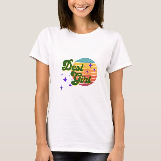 Desi Girl T-Shirt , Zeigen Sie Ihren Desi Stolz (Vorderseite)