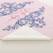 Desi Girl Text mit floralpersischen Henna-Mustern Sherpadecke (3/4)