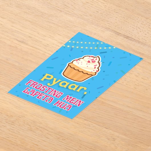 Desi Indian Pakistani Wedding Mehndi Food Sign Acryleinladungen (Ablage )