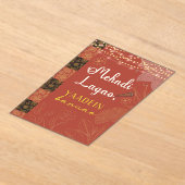 Desi Indian Pakistani Wedding Mehndi Food Sign Acryleinladungen (Ablage )