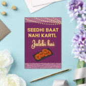 Desi Indian Pakistani Wedding Mehndi Food Sign Acryleinladungen (In Situ (Hochzeit))