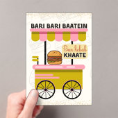 Desi Indian Pakistani Wedding Mehndi Food Sign Acryleinladungen (Insitu (Handheld))